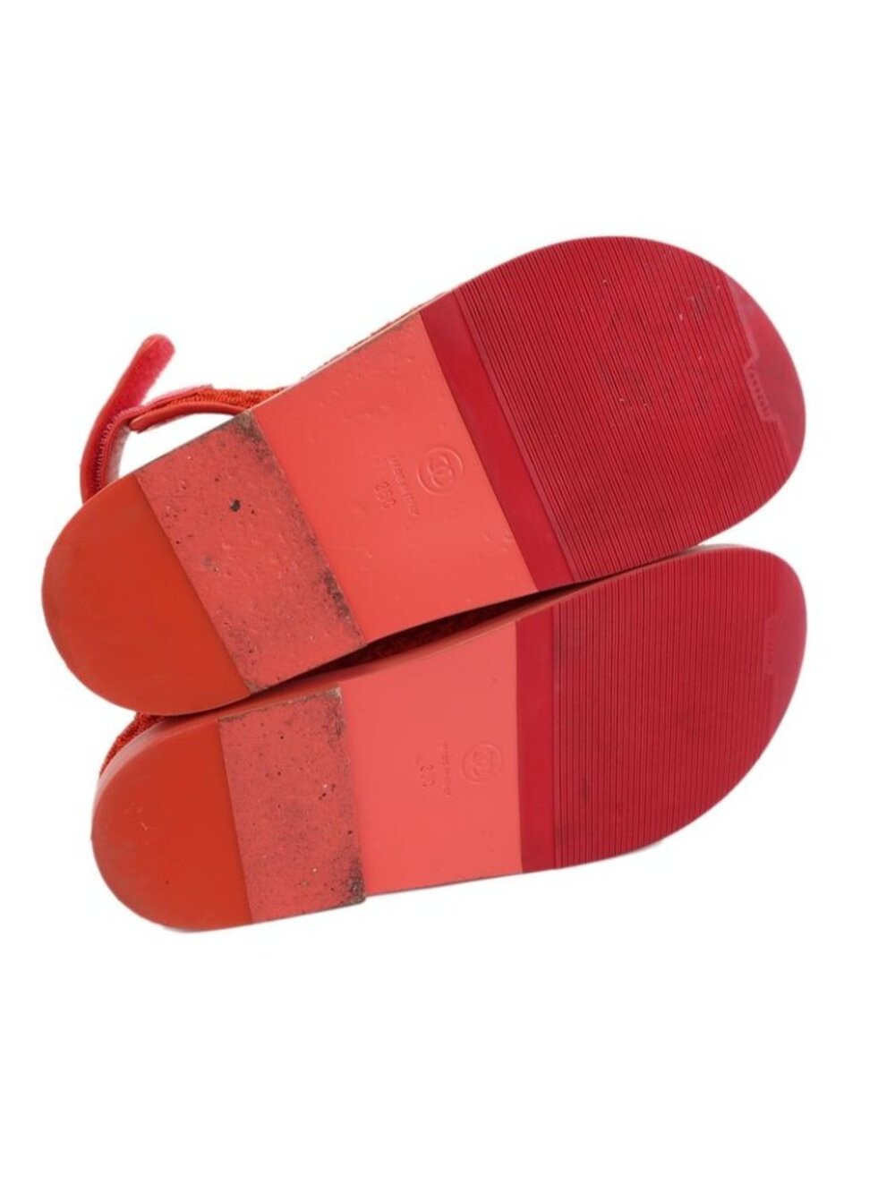 Chanel Sports Sandals Red Multicolor 36 Leather CC - Picture 5 of 10
